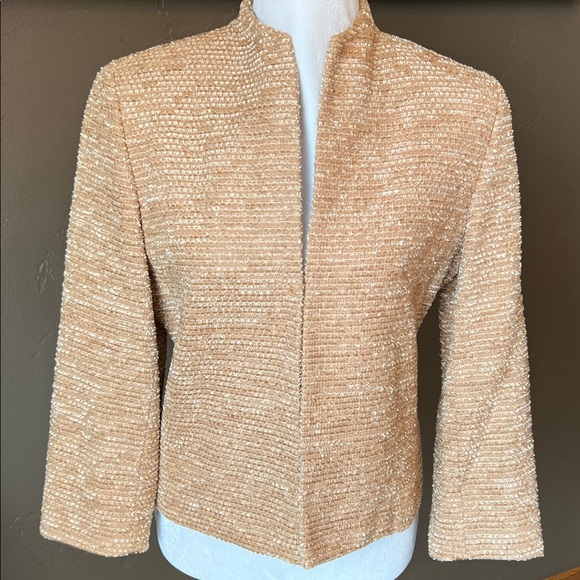 Josephine Chaus Jackets & Blazers - Josephine Chaus Gold Textured Wool Jacket